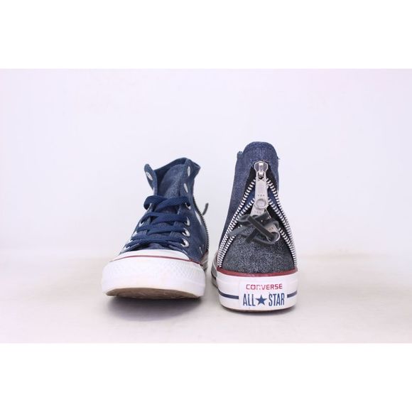 Converse Chuck Taylor Tri Zip Hi Navy/Red-White 545021C Women's - Picture 6 of 8